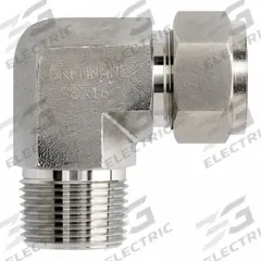 BRENNAN INDUSTRIES Compression Fitting Elbow: 1/4 in OD x 1/2 in Pipe Fitting Size, Stainless Steel (MPN NS2501-04-08-SS). Key specifications — Series: NS2501; Compatible Fitting Brands: Parker CPI; Brand: BRENNAN INDUSTRIES.
