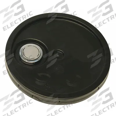 APPROVED VENDOR Lid: Gasketed/Snap-On/Spout/Tear Tab, 12 1/4 in Overall Dia, Black - Tear Tab Lids