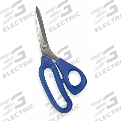 WESTWARD Shears: Right-Hand, 8 in Overall Lg, Straight, Stainless Steel, Pointed - Offset Plastic-Handle Scissors