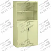 TENNSCO Storage Cabinet: Champagne/Putty, Steel, 72 in Overall Ht, 36 in Overall Wd, 5 Shelves (MPN BCD18-72PY). Key specifications — Material: Steel; Brand: TENNSCO; Color: Champagne; Locking: Yes.