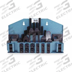 TE-CO Machine Clamping Kit: For 11/16 in T-Slot, 5/8"-11 Stud, 52 Pc (MPN 20415). Key specifications — Brand: TE-CO; Includes Studs: (4) 3 in.