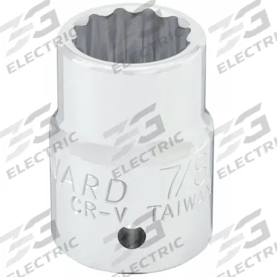 WESTWARD Socket: Metric, 3/4 in Drive Size, 21 mm Socket Size, 12-Point, Std, Chrome - 3/4" Drive Hand Sockets