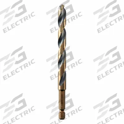 DEWALT Hex Shank Drill Bit: 3/8", 135° Split Point, Black & Gold HSS - Dewalt Impact Ready Drill Bits