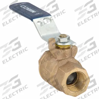 NIBCO Manual Two-Way Ball Valve: 3/4 in, Bronze, Straight, FNPT x FNPT - Bronze Ball Valves