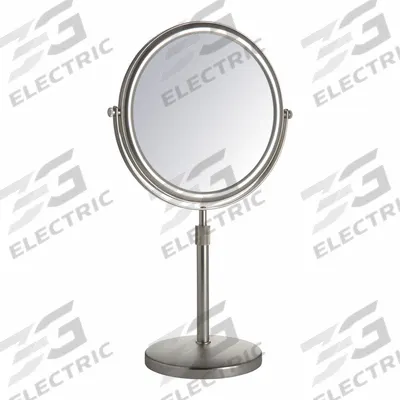 SEE ALL INDUSTRIES Makeup Mirror: Round, Glass, 13 in Overall Ht, 13 in Overall Wd, 5 in Overall Dp - Makeup Mirrors