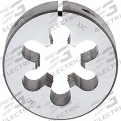 OSG Round Threading Die: 1 1/4"-7 UNC, 3 in OD, Solid, High Speed Steel (MPN 2715500)