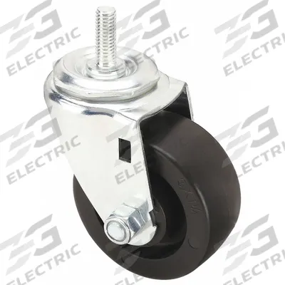 APPROVED VENDOR Stem Caster: Swivel, 3 in Wheel Dia., 1 1/4 in Wheel Wd, Polyolefin - Standard Threaded Stem Casters