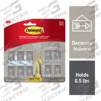 COMMAND Hook: 1/2 lb Wt Capacity, 1 Points per Hook, Stainless Steel, 5/8 in Overall Ht, 10 PK (MPN 17031SS-10ES). Key specifications — Brand: COMMAND; Color: Stainless Steel.