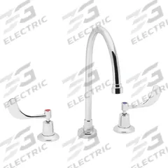 SPEAKMAN Gooseneck Bathroom Faucet: Commander, Brass, Chrome Finish, 0.5 gpm Flow Rate, Widespread (MPN SC-3004-8-LD-E). Key specifications — Brand: SPEAKMAN; Series: Commander.