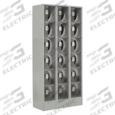 LOCKUP Box Locker: 36 in x 18 in x 82 in, 6 Tiers, 3 Units Wide, Clearview, Electronic Keypad - Clearview Metal Box Lockers