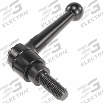 KIPP Adjustable Handle: Zinc w/ Steel Thread, M12 - Ball-Style Adjustable Handles with Threaded Stud