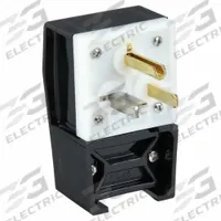 HUBBELL Straight Blade Plug: 5-30P, 125V AC, 30 A, 2 Pole, 3 Blade, Black (MPN HBL9309)