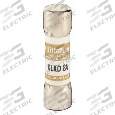 LITTELFUSE Fuse: KLKD Series, Midget, Fast-Acting, 8 A, 600 V AC, 600 V DC - Fast-Acting Cylindrical Fuses