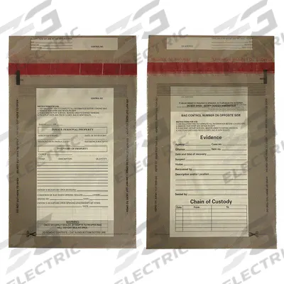 CORTECH Evidence Bag: Dual Sided, 8 in Lg, Puncture Resistant, Clear - Evidence Bags