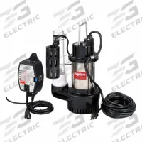 DAYTON Submersible Sump Pump: 1/2 hp, 120V AC, 65 gpm Flow Rate @ 10' of Head, 2 in FNPT, Dewatering (MPN 1APP2). Key specifications — Rated Voltage: 120V AC; Brand: DAYTON; Switch: Piggyback Dual Micro-Reed.