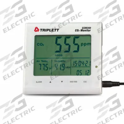 TRIPLETT Carbon Dioxide Monitor: Custom Calibration, Gas Analyzers for Carbon Dioxide