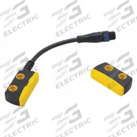 EATON Magnetically Actuated Safety Interlock Switch: RS Series, 1NO/1NC, 0.4 ft Cable Lg (MPN RS2-11-Q4). Key specifications — Brand: EATON; Indicating Light: No Indicating Light Included; Series: RS; Termination Type: 4-Pin Micro.