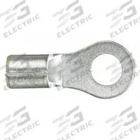 PANDUIT Ring Terminal: Bare, #6 Stud Size, 22 AWG to 16 AWG Wire Sizes, 2,000 V (MPN P18-6R-C). Key specifications — Brand: PANDUIT; Barrel Style: Serrated.