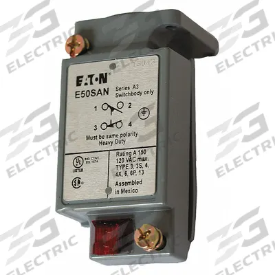 EATON Limit Switch Body: EN50041 Body, 2 Mounting Holes, 1NO/1NC - Bodies for Limit Switches