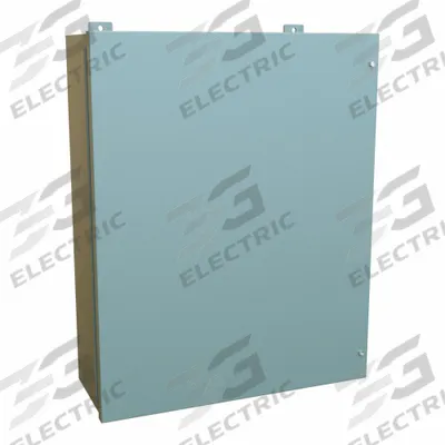 HAMMOND Enclosure: Steel, 30 in x 24 in x 9 in, NEMA 12, w/Panel, Solid Cover - Steel Dust-Tight Enclosures