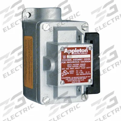 APPLETON ELECTRIC Tumbler Switch: 1 Gang, 2-Pole, 20 A, 277 V AC, Dead-End Hub - One-Gang Front Lever Tumbler Switches