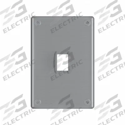 LEGRAND Wall Plate: Toggle, 1 Gang, Silver - Tamper-Resistant Wall Plates