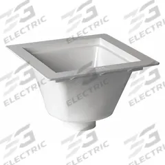OATEY Floor Sink: 12 in Overall Wd, 6 1/2 in Sump Dp, 3 in Nominal Pipe Size, No Hub, Square, White (MPN 42721). Key specifications — Color: White; Connection Type: No Hub; Brand: OATEY; Finish: White.