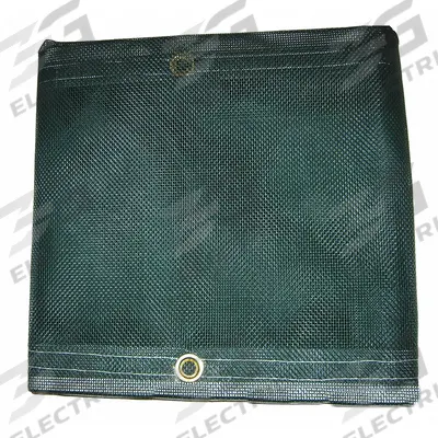 MAURITZON Tarp: 11.5 ft Lg, 9.5 ft Wd, Std Duty, 5 mil, Vinyl, Green, 10 oz/sq yd - Mesh Tarps