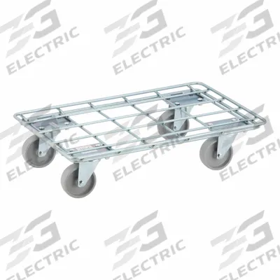 APPROVED VENDOR General Purpose Dolly: 880 lb, Silver, 25 in L x 17 in W x 6 in H Deck - Lipped Steel Wire General Purpose Dollies