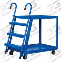 APPROVED VENDOR Vertical-Access Utility Cart: 1,000 lb, 36 in L x 22 in W Shelf, U-Shaped (2) (MPN SPS2-2236). Key specifications — Caster Wheel/Tread Material: Rubber; Brand: APPROVED VENDOR; Caster/Wheel Configuration: (2) Swivel with Brake.