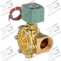 REDHAT Solenoid Valve: 2-Way, Normally Open, 1 1/2 in Pipe Size, 24V DC, Watertight, High Flow (MPN 8210G032LF 24/DC). Key specifications — attr985516: 1-1/2 in; attr985521: 24V DC; attr985484: REDHAT; attr985485: Watertight.