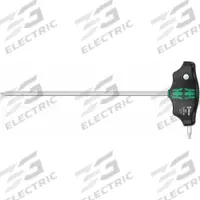 WERA TORX 467 HF T-HANDLE SCREWDRIVER: 2 Tips, Torx, Std End, T25 Tip Size, Long, Steel, Chrome (MPN 05023376001). Key specifications — attr1205415: WERA; attr1205419: Chrome.