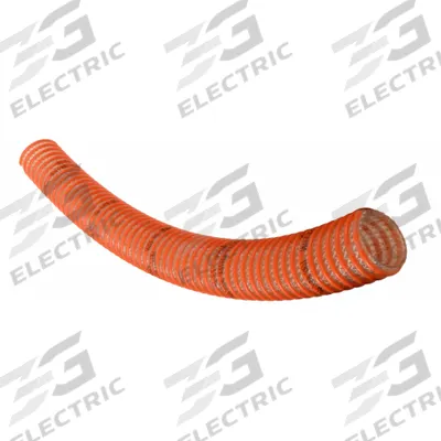 CONTINENTAL Suction and Discharge Hose: 1 1/2 in Hose Inside Dia., 110 psi, Clear/Orange - PVC Bulk Water Suction & Discharge Hoses with Synthetic Braid & PVC Helix Reinforcement