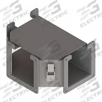Wireway Tee: 4 in Wd, 4 in Ht, 10 in, Hinged Cover with Quick-Release Latches, Steel (MPN F44LTA). Key specifications — Cover Location: Top; Brand: HOFFMAN; With Knockouts: No.