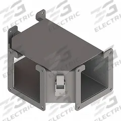Wireway Tee: 4 in Wd, 4 in Ht, 10 in, Hinged Cover with Quick-Release Latches, Steel (MPN F44LTA). Key specifications — Cover Location: Top; Brand: HOFFMAN; With Knockouts: No.