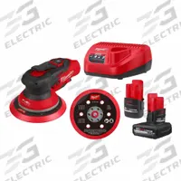 MILWAUKEE Sander: M12™, Battery Included, 6 in Dia, Random Orbital, Hook and Loop, 3/16 in Orbit (MPN 2585-22CX). Key specifications — attr658803: (1) Bare Tool; attr658797: (1) 5.0 Ah; attr658828: Random Orbital Sander; attr658800: MILWAUKEE; attr868314: 12 V.