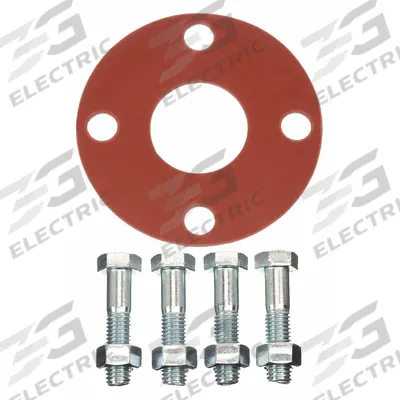 Grainger Full Face Flange Gasket: Class 150, SBR, For 3 in Pipe, 1/8 in Thick, Red - SBR Full-Face Gaskets with Flange Bolts
