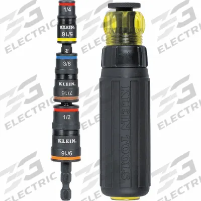 KLEIN TOOLS: 1/2 in_1/4 in_3/8 in_5/16 in_7/16 in_9/16 in Hex Size - Multi-Bit Nut Drivers