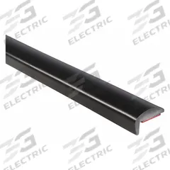 TRIM LOK INC Lip Guard: Rounded, 25 ft Overall Lg, PVC Outer, For 9/16 in Material Thick - Max (MPN PLGB-25). Key specifications — Standards: ISO 9001; Brand: TRIM LOK INC; Color: Black; Outer Material: PVC; Profile Shape: Rounded.