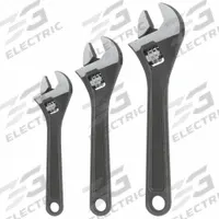 PROTO Adjustable Wrench Set: Alloy Steel, Black Oxide, 1 1/2 in_1 3/16 in_1 13/32 in Jaw Capacity (MPN J795SA). Key specifications — attr309359: Black Oxide; attr309363: 8 in to 12 in; attr324924: PROTO; attr309365: Tool Roll; attr309358: Alloy Steel.