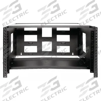 HUBBELL PREMISE WIRING Wall Mount Bracket: 6 U, 8 in Overall Dp, 19 in Overall Wd, Black - Rack-Width Wall-Mount Cable Management Brackets
