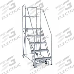 COTTERMAN Mobile Work Platform: 4.2 ft Platform Ht - Max, 24 in x 36 in, Steel, 800 lb Load Capacity (MPN 5WP2436RA3B4B8AC1P6). Key specifications — Folding: Not Foldable; Mobility: Rolling; Components Included: Rubber Foot Pads; Use Location: Indoor; Brand: COTTERMAN; Color: Gray; Height Adjustability: Fixed Height; Includes Handrails: Handrails Included.