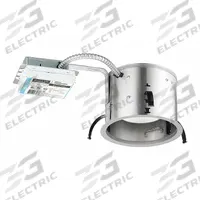 LED Recessed Down Light: Airtight Remodel, 6 in Dia, 600 lm, 3500K, 8.6 W, 120V AC (MPN IC22RLED G4 06LM 35K 90CRI 120 FRPC). Key specifications — Voltage: 120V AC; Trim Color: Available Separately; Brand: JUNO LIGHTING; Ceiling Type: Flat Ceiling; Reflector or Baffle Color: No Reflector or Baffle; Trim Style: Available Separately; Dimmable: Yes; Color Temperature: 3500K.