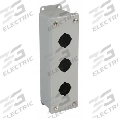 WIEGMANN Push Button Enclosure: 30mm, 3 Holes, Carbon Steel - Enclosures for 30mm Operators
