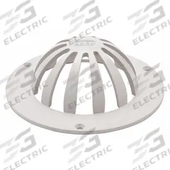 ZURN Dome Strainer: Plastic, 6 in Overall Dia, 2 in Overall Ht, Unfinished, Drop-In (MPN P1910-SEMI-DOME). Key specifications — Brand: ZURN; Finish: Unfinished; Color: White; Material: Plastic; Connection Type: Drop-In; Grate Surface Style: Slotted; Product Type: Dome Strainer.