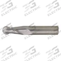 CLEVELAND Ball End Mill: Carbide, TiAlN Coated, 2 Flute, 1" Mill Dia, 2-1/4" LOC, 5" OAL (MPN C80973)