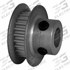 DAYTON Timing Pulley: Modified Curvilinear, Fixed, For GT Timing Belt Section, For 3 mm Belt Wd (MPN 24-2P03-6FA3). Key specifications — Brand: DAYTON; Finish: Clear Anodized; For Belt Series: Powerhouse®.