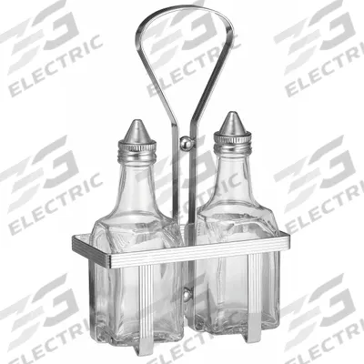 TABLECRAFT PRODUCTS Cruet Set: 6 oz Capacity, Glass - Oil & Vinegar Containers