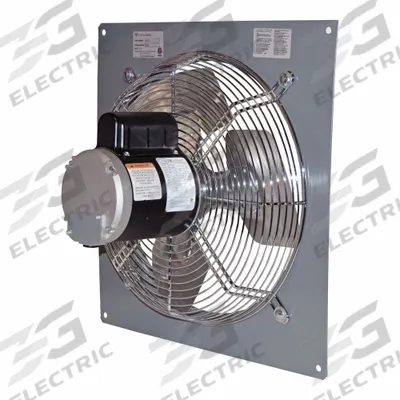 CANARM Exhaust Fan: Direct Drive, 20 in Blade, 1/3 hp, 3,420 cfm, 115V AC, 1 ph - Standard Direct-Drive Panel Exhaust Fans
