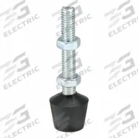 DE-STA-CO Flat Tip Spindle: Neoprene Tip, 3/8"-16, 3 1/4 in Lg, 3 1/4 in Thread Lg (MPN 240208). Key specifications — Brand: DE-STA-CO; Material: Neoprene; Thread Size: 3/8"-16; Includes: Jam Nuts; Spindle Construction: Neoprene Tip.